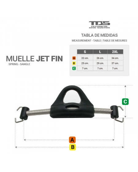 TDS Schnellverschluss Flossen Jet Fin Xtream Paar (S)