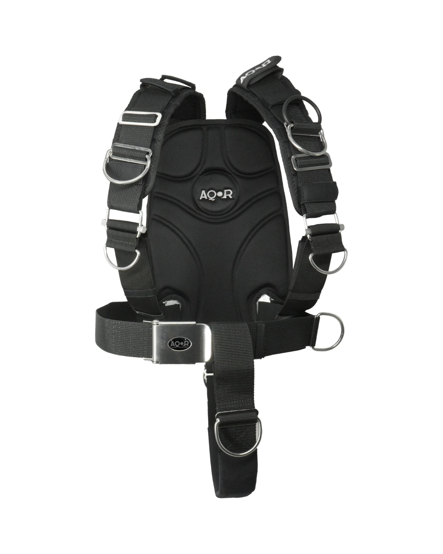 AQOR 3 mm Edelstahl Backplate mit Adjustable Harness